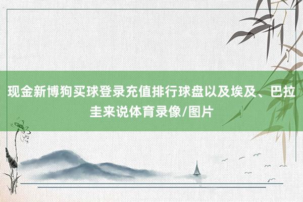 现金新博狗买球登录充值排行球盘以及埃及、巴拉圭来说体育录像/图片