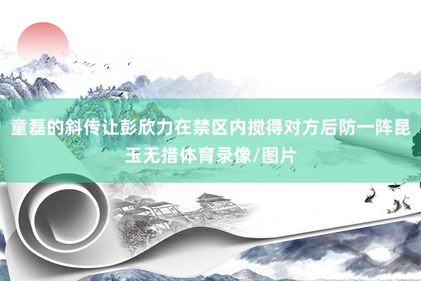 童磊的斜传让彭欣力在禁区内搅得对方后防一阵昆玉无措体育录像/图片