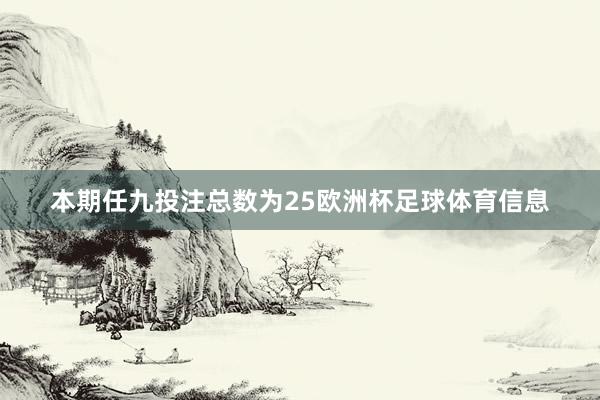 本期任九投注总数为25欧洲杯足球体育信息