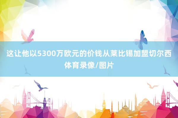 这让他以5300万欧元的价钱从莱比锡加盟切尔西体育录像/图片