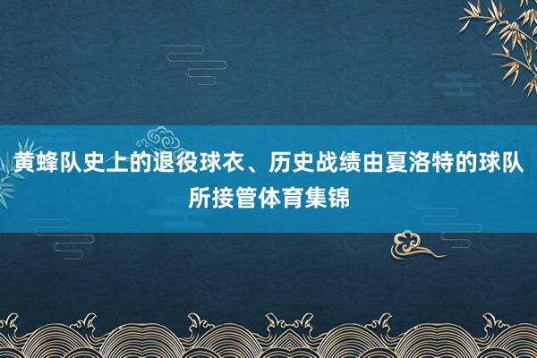 黄蜂队史上的退役球衣、历史战绩由夏洛特的球队所接管体育集锦