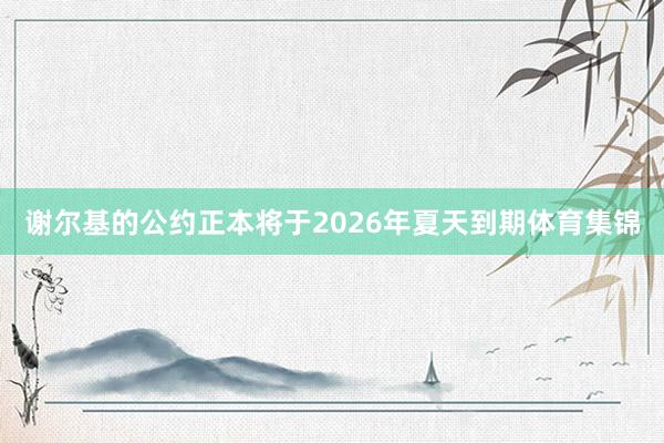 谢尔基的公约正本将于2026年夏天到期体育集锦