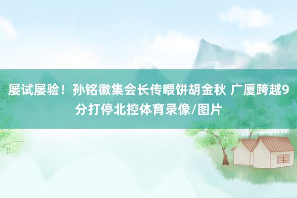 屡试屡验！孙铭徽集会长传喂饼胡金秋 广厦跨越9分打停北控体育录像/图片